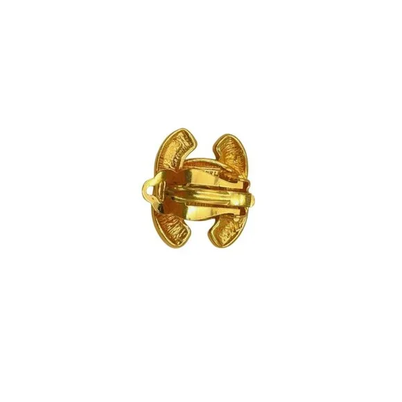 Chanel Matelassé Coco Mark Gold Metal Earrings - Picture 10 of 13